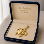 18k Gold Turquoise Pendant
