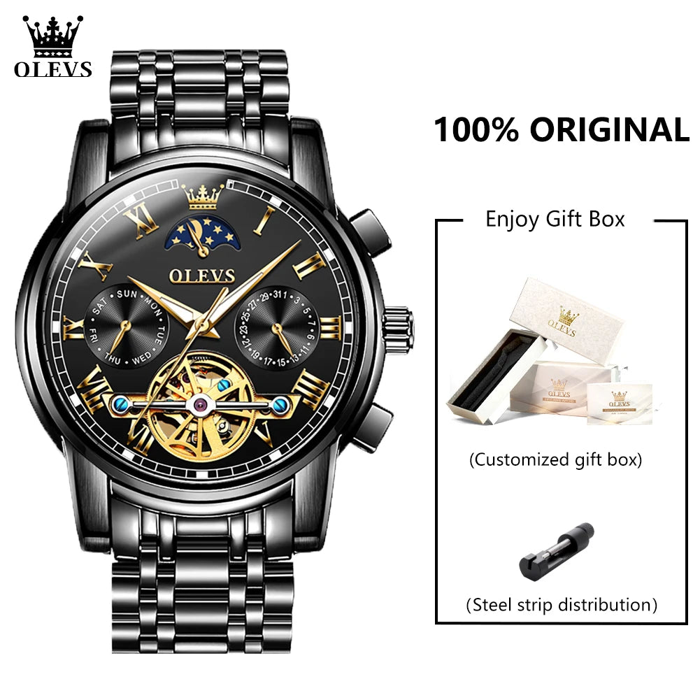 OLEVS 6617 Men's Classic Mechanical Watch - Olevs - Embellish Gold Jewelry & Diamond