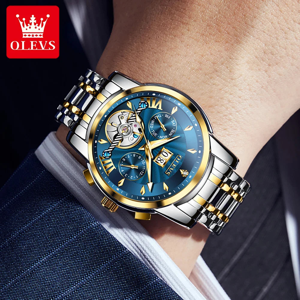 OLEVS Men Watches - Festive Collection - Embellish Gold Jewelry & Diamond