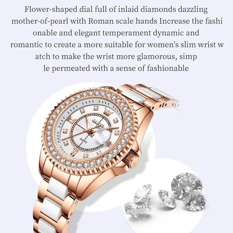 OLEVS 3685 Women Quartz Watch - Olevs - Embellish Gold Jewelry & Diamond