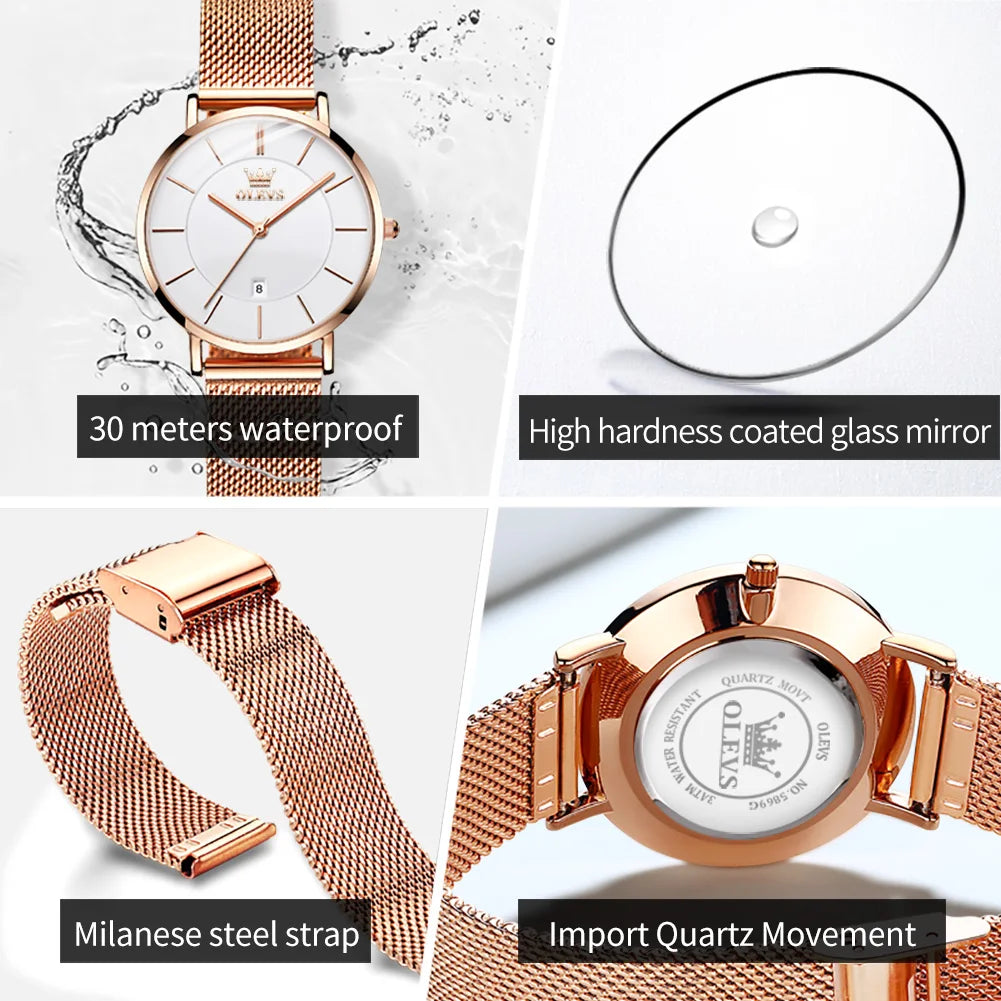 OLEVS Woman Watch - Olevs - Embellish Gold Jewelry & Diamond