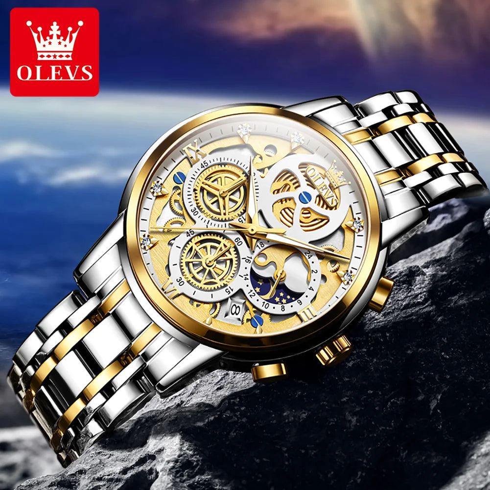 OLEVS 9947 Stainless Steel Men's Watch - Olevs - Embellish Gold Jewelry & Diamond