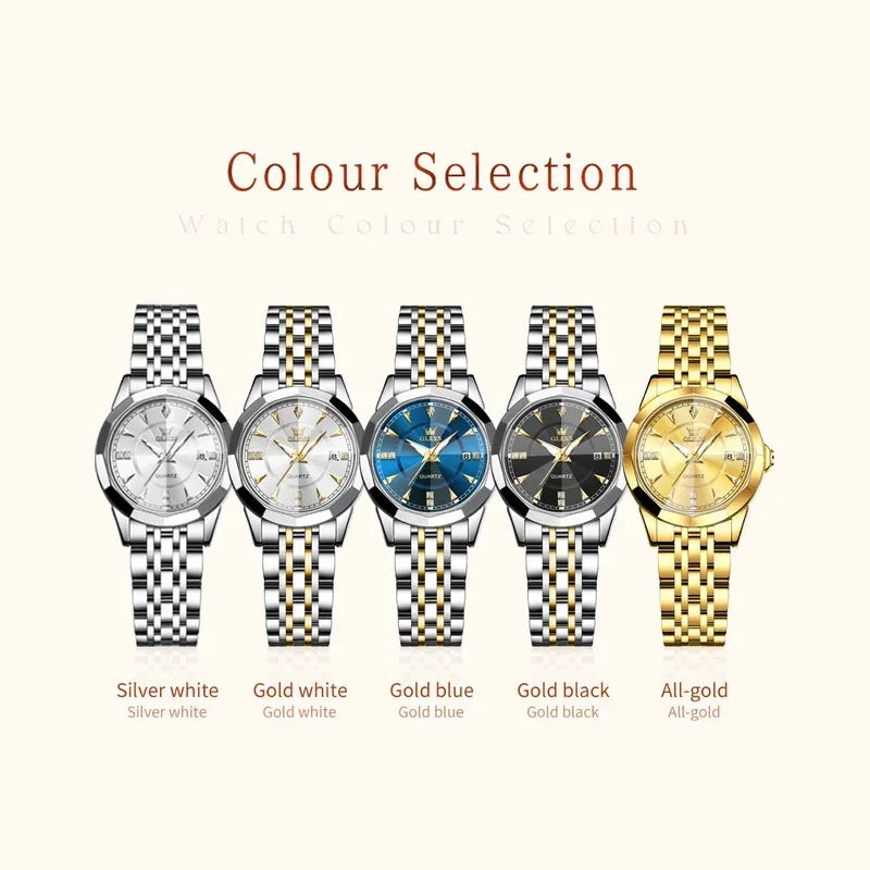 OLEVS 9977 Women's Quartz Watch - Olevs - Embellish Gold Jewelry & Diamond