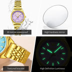OLEVS Brand Luxury Gold Watch For Woman