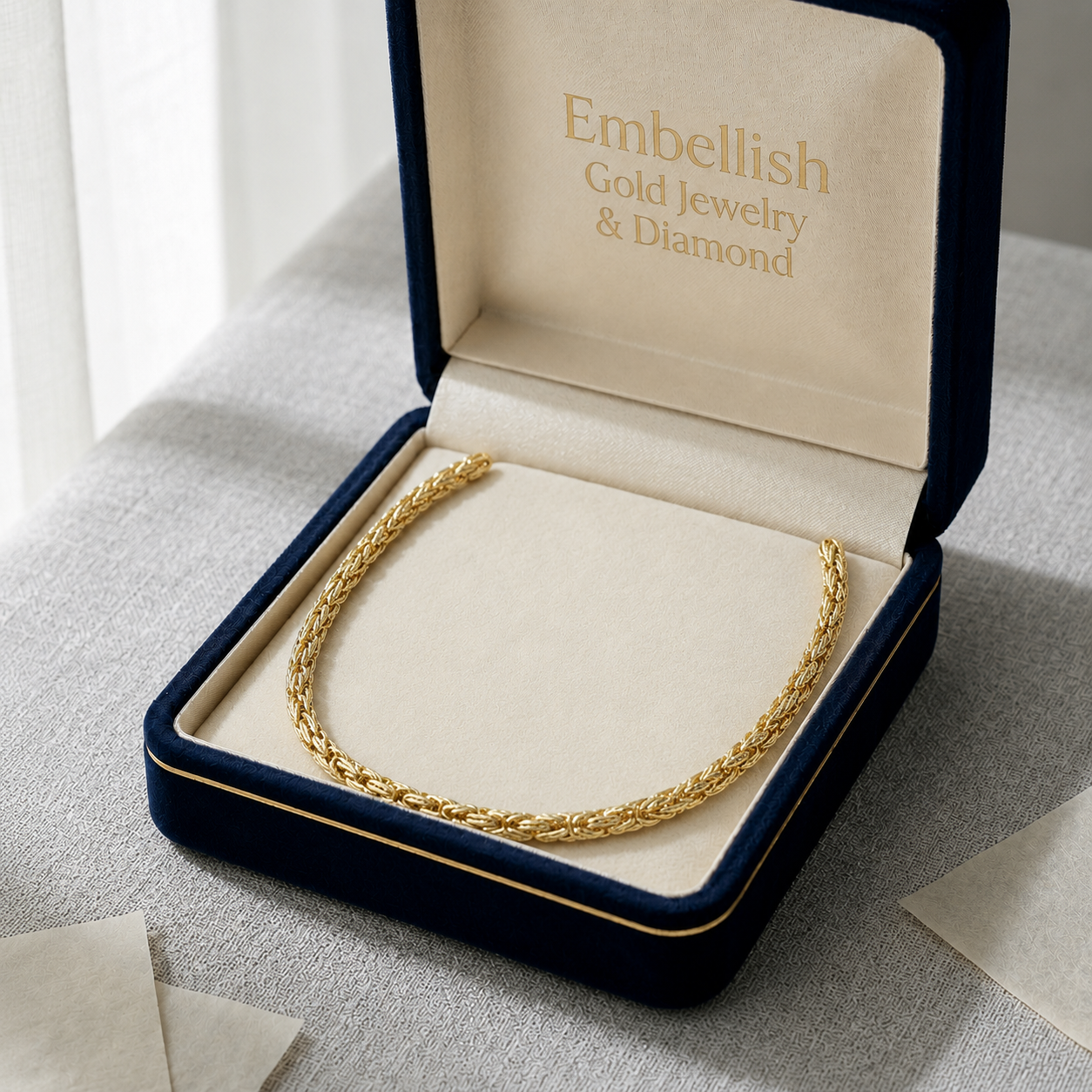 18k Gold Link Inspired Chain 2 - 18k Gold Chain - Embellish Gold Jewelry & Diamond