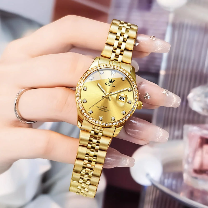 OLEVS Top Brand Women's Watches - Olevs - Embellish Gold Jewelry & Diamond