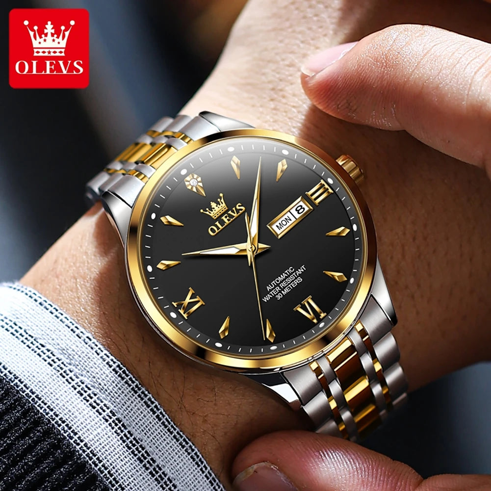 OLEVS 9956 Men's Watches - Festive Collection - Embellish Gold Jewelry & Diamond