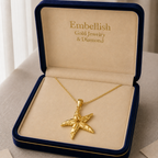18k Gold Starfish Pendant