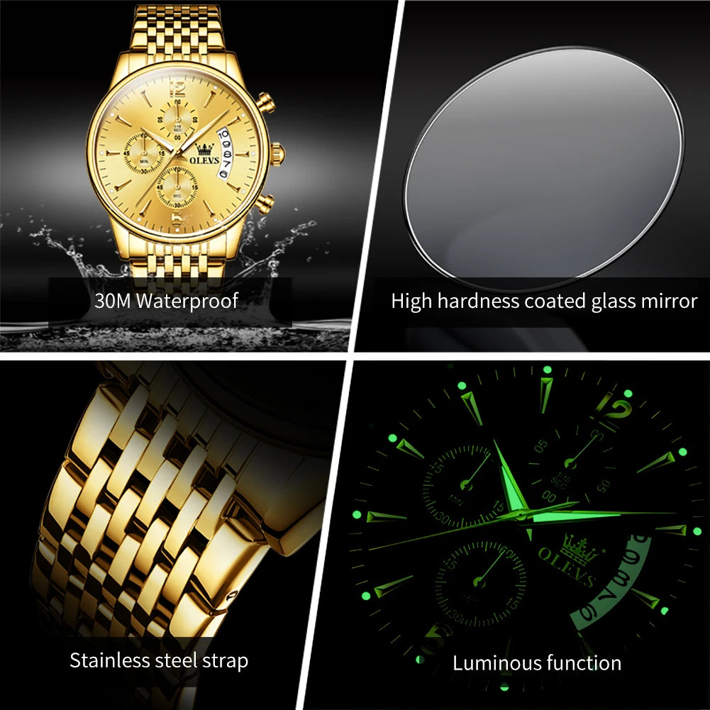 OLEVS luxury brand men's watches - Olevs - Embellish Gold Jewelry & Diamond