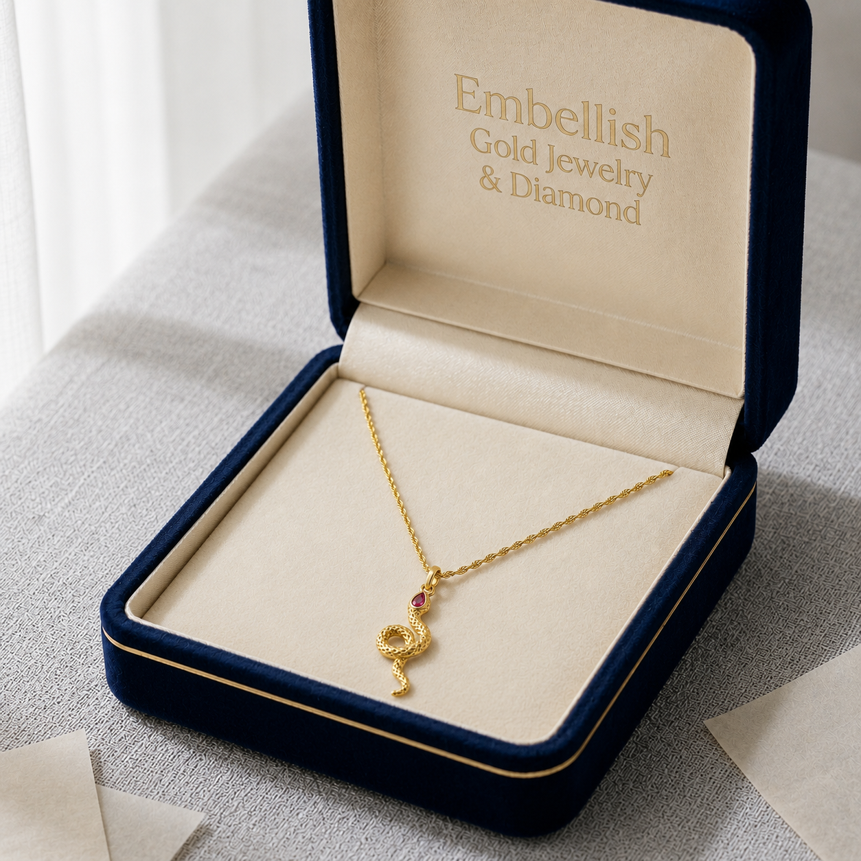 18K Real Gold Dragon Necklace