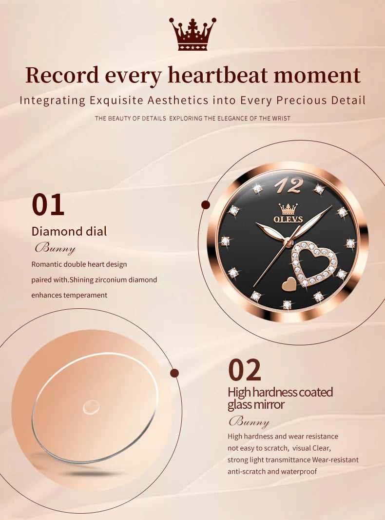 OLEVS Elegant Quartz Watch for Women