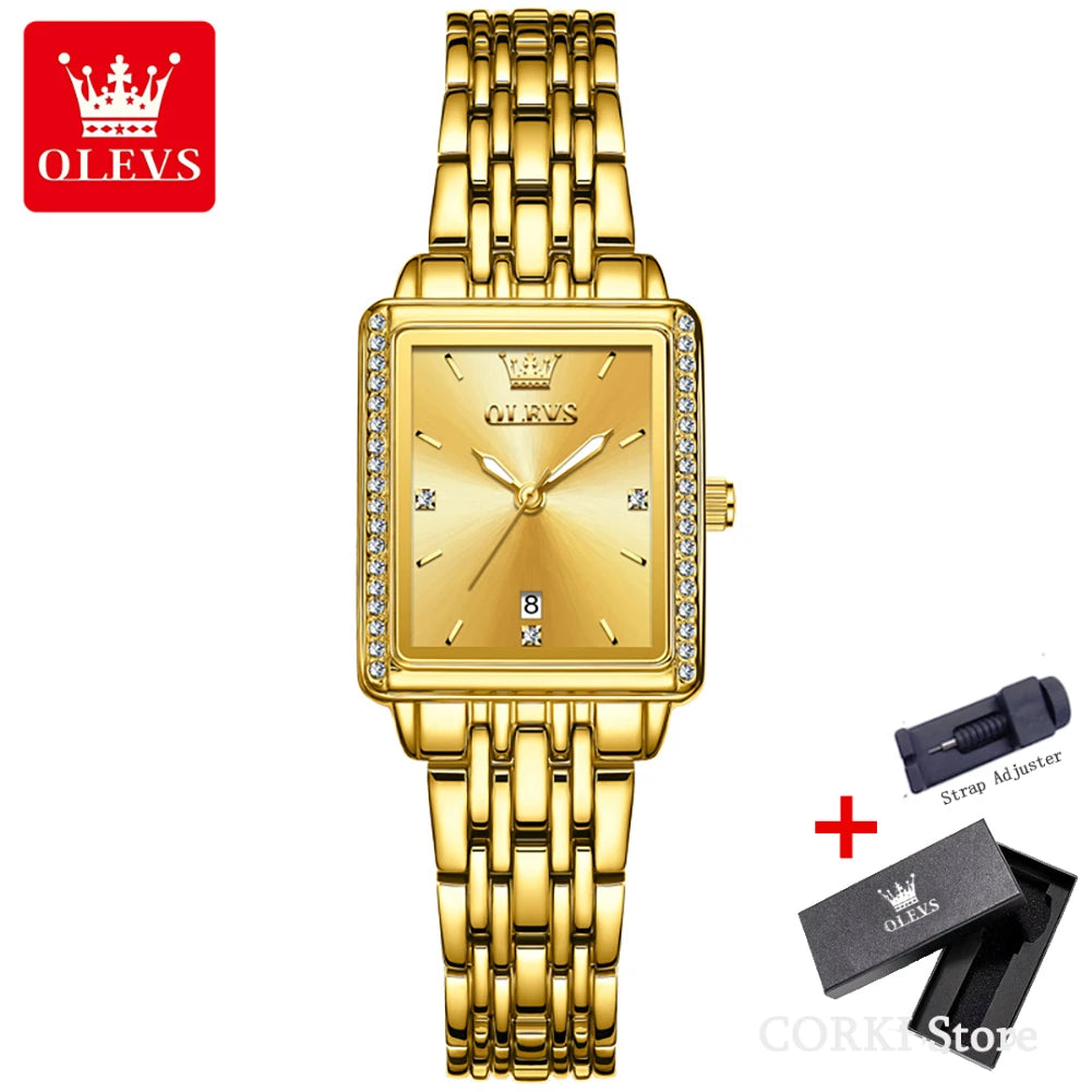 OLEVS 9995 Elegant Quartz Ladies Womens - Olevs - Embellish Gold Jewelry & Diamond