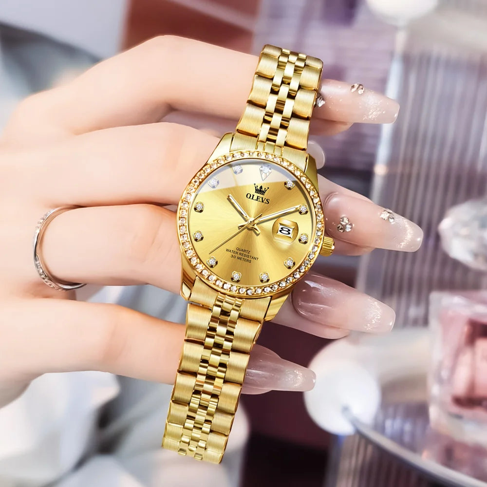 OLEVS Top Brand Women's Watches - Olevs - Embellish Gold Jewelry & Diamond