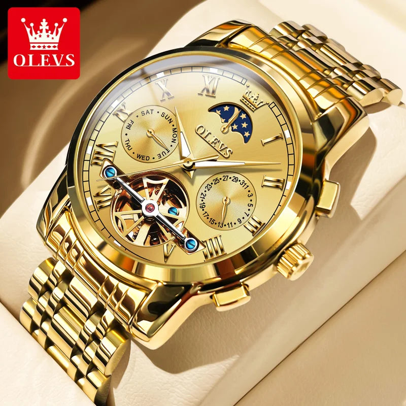 OLEVS 6617 Men's Classic Mechanical Watch - Olevs - Embellish Gold Jewelry & Diamond