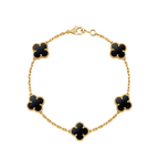 18k Gold 5 Clover Bracelet - 18k Gold Bracelet - Embellish Gold Jewelry & Diamond