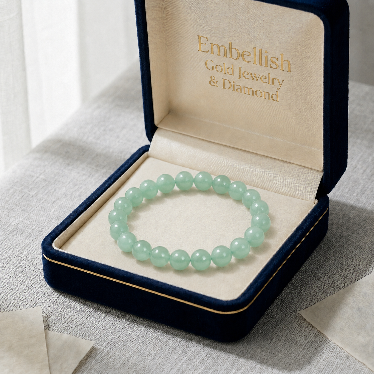 Natural Beads Bracelet - 18k Gold Bracelet - Embellish Gold Jewelry & Diamond