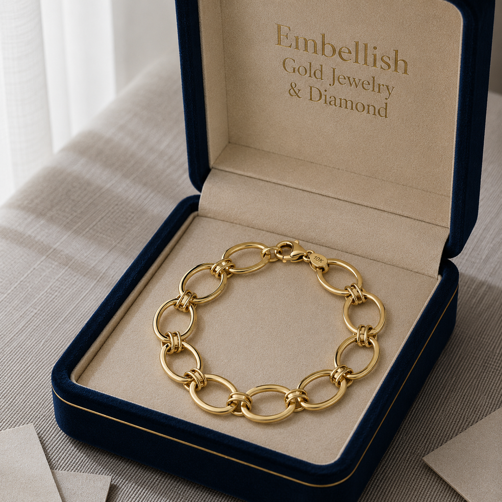 18k Gold Plain Loop Bracelet