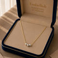 18k 3 White Gold Ball Necklace