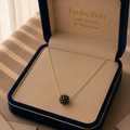 18k Gold Dia Cut Swarovski Necklace