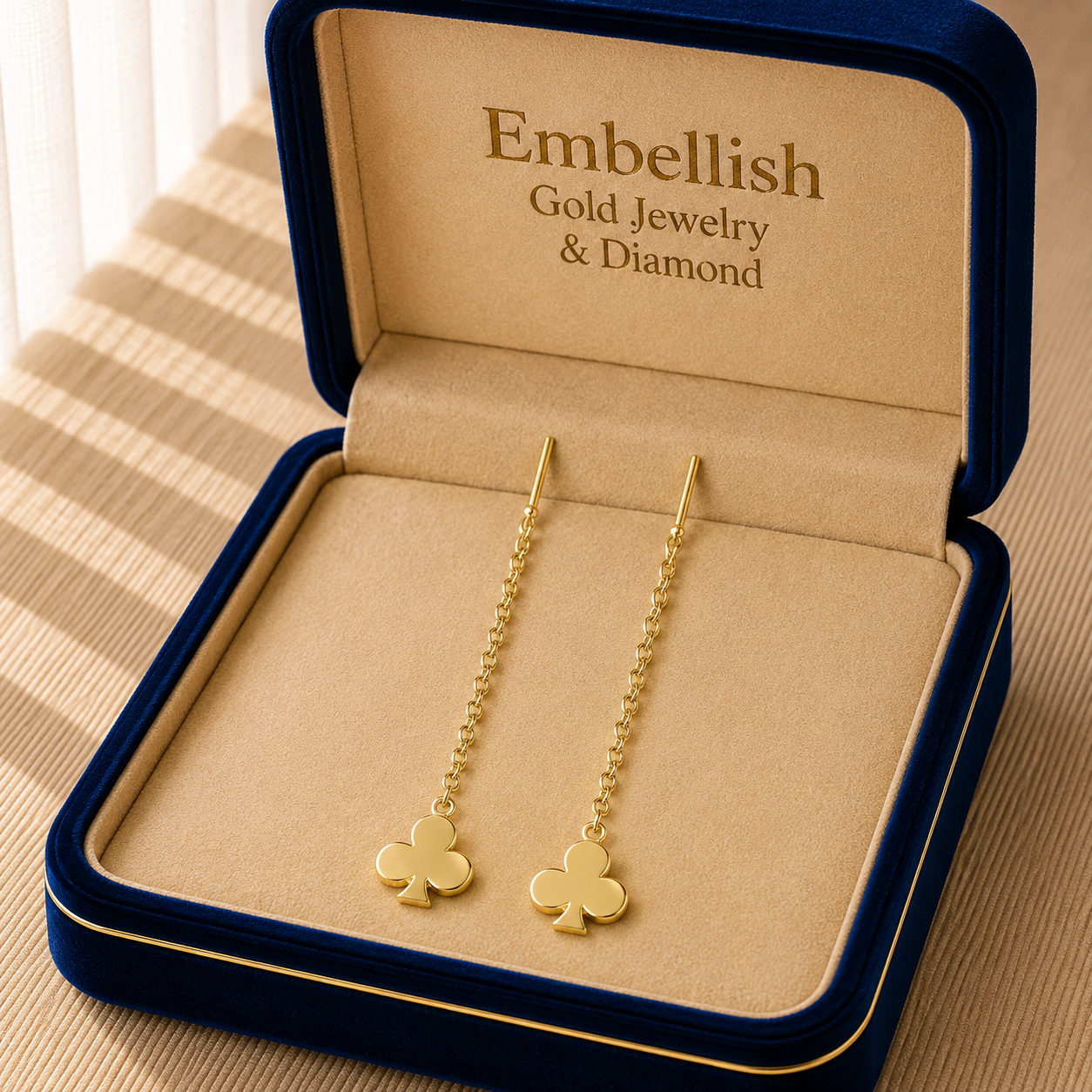18k Gold Clove Style Tictac Earrings - 18k Gold Earrings - Embellish Gold Jewelry & Diamond