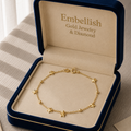 18k Gold Star Ball Anklet