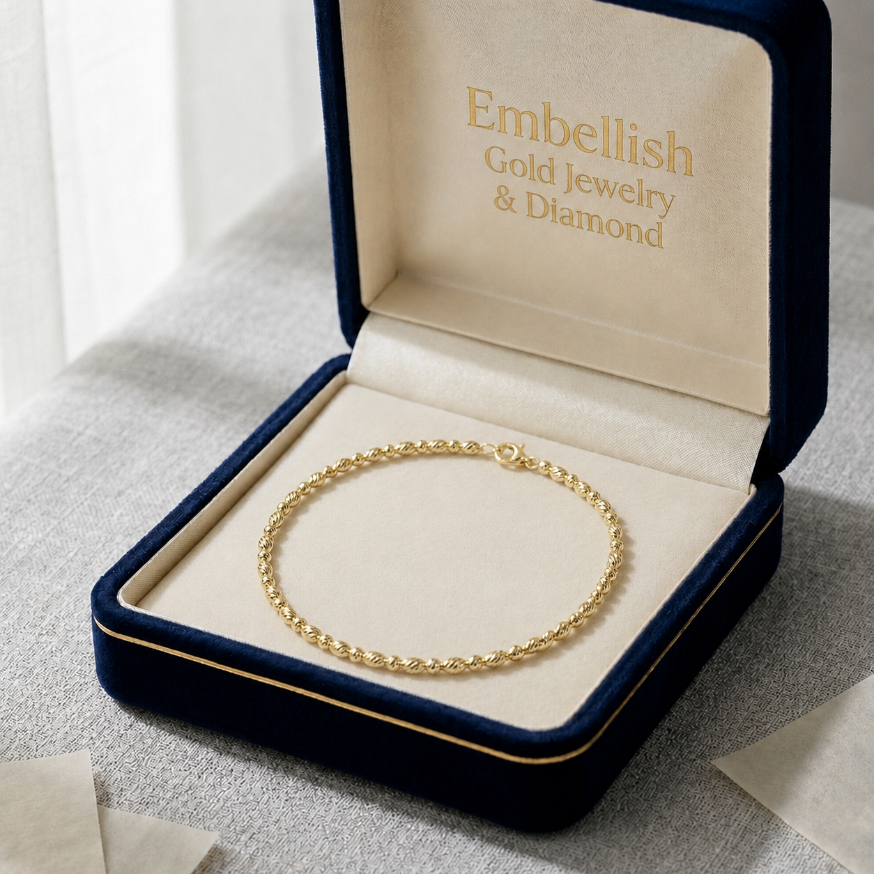 18k Gold Alternate Dia Cut Ball Bangle - 18k Gold Bangle - Embellish Gold Jewelry & Diamond
