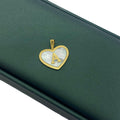 18k Gold Letter A on Jade Stone