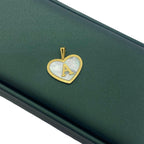 18k Gold Letter A on Jade Stone