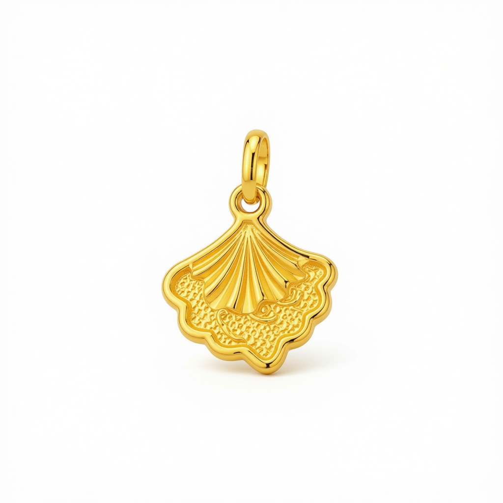 18k Gold Peacock Pendant