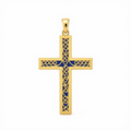 18k Gold Big Crucifix Pendant