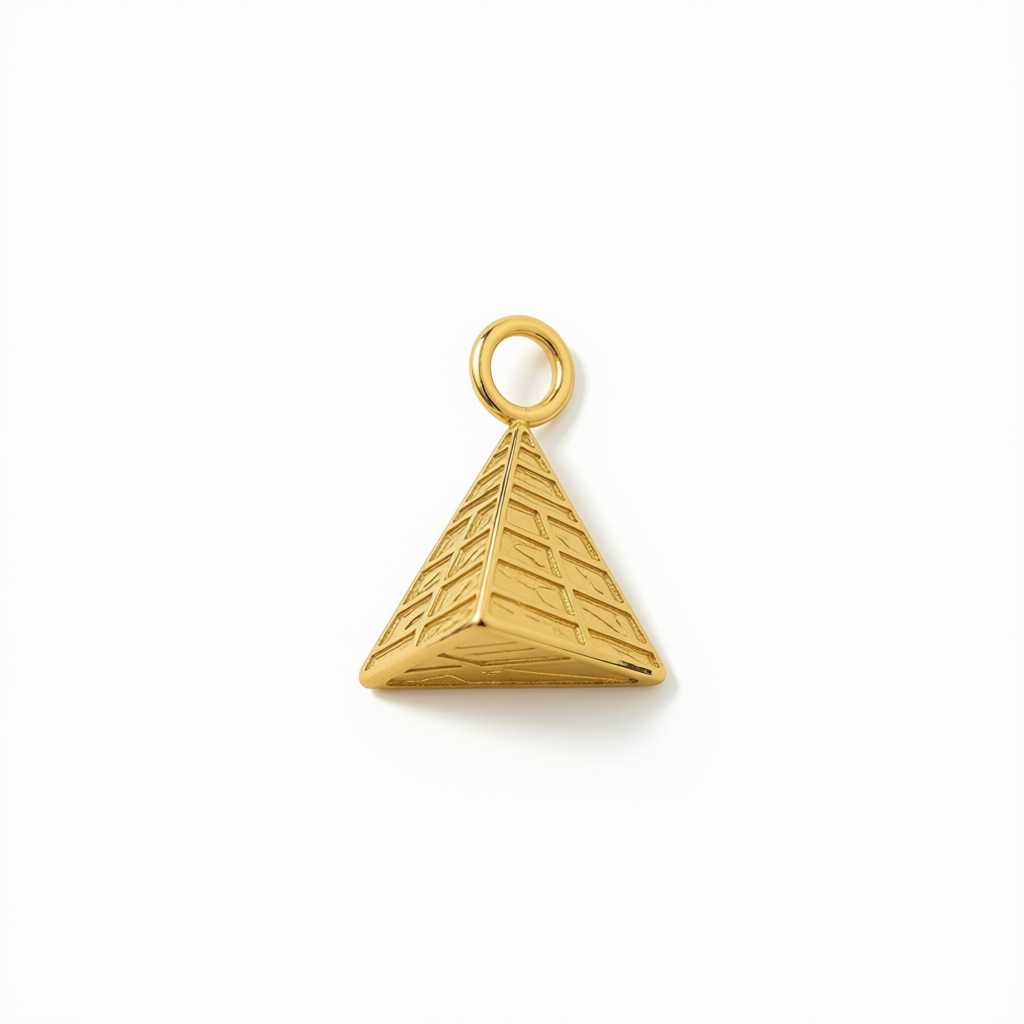 18k Gold Pyramid Pendant