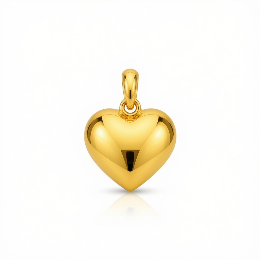 18k Gold Love Heart Pendant