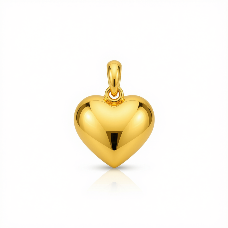 18k Gold Love Heart Pendant - Best Seller - Embellish Gold