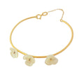 18K Real Gold 3 White Flower Baby Bangle - Embellish Gold