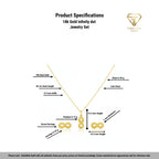 18k Gold infinity dot Jewelry Set
