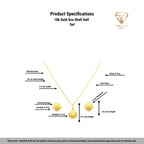 18k Gold Sea Shell Half Set
