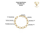 18k Gold Thin Matte Loop Bracelet