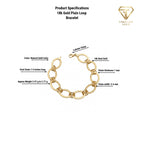 18k Gold Plain Loop Bracelet