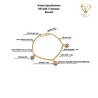 18k Gold 3 Cinnamon Bracelet