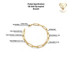 18k Gold Clip Inspired Bracelet