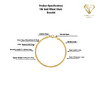 18k Gold Knot Wheat Bracelet