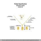 18k Gold LV Texture Jewelry Set