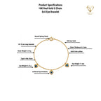 18K Real Gold Evil Eye Bracelet