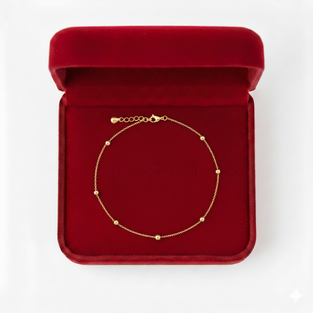 18K Gold Six Balls Bracelet