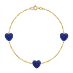 18K Real Gold Swarovski Heart Bracelet - Gold Bracelets - Embellish Gold