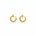 18K Real Gold  Nail Earrings