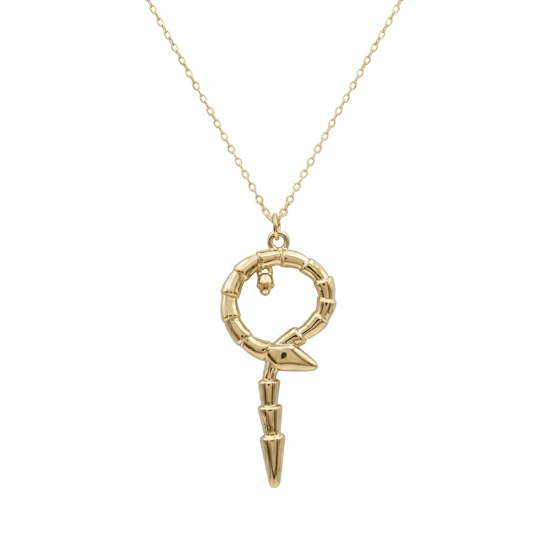 18k Gold Light Cobra Necklace - مجموعة احتفالية - Embellish Gold Jewelry & Diamond