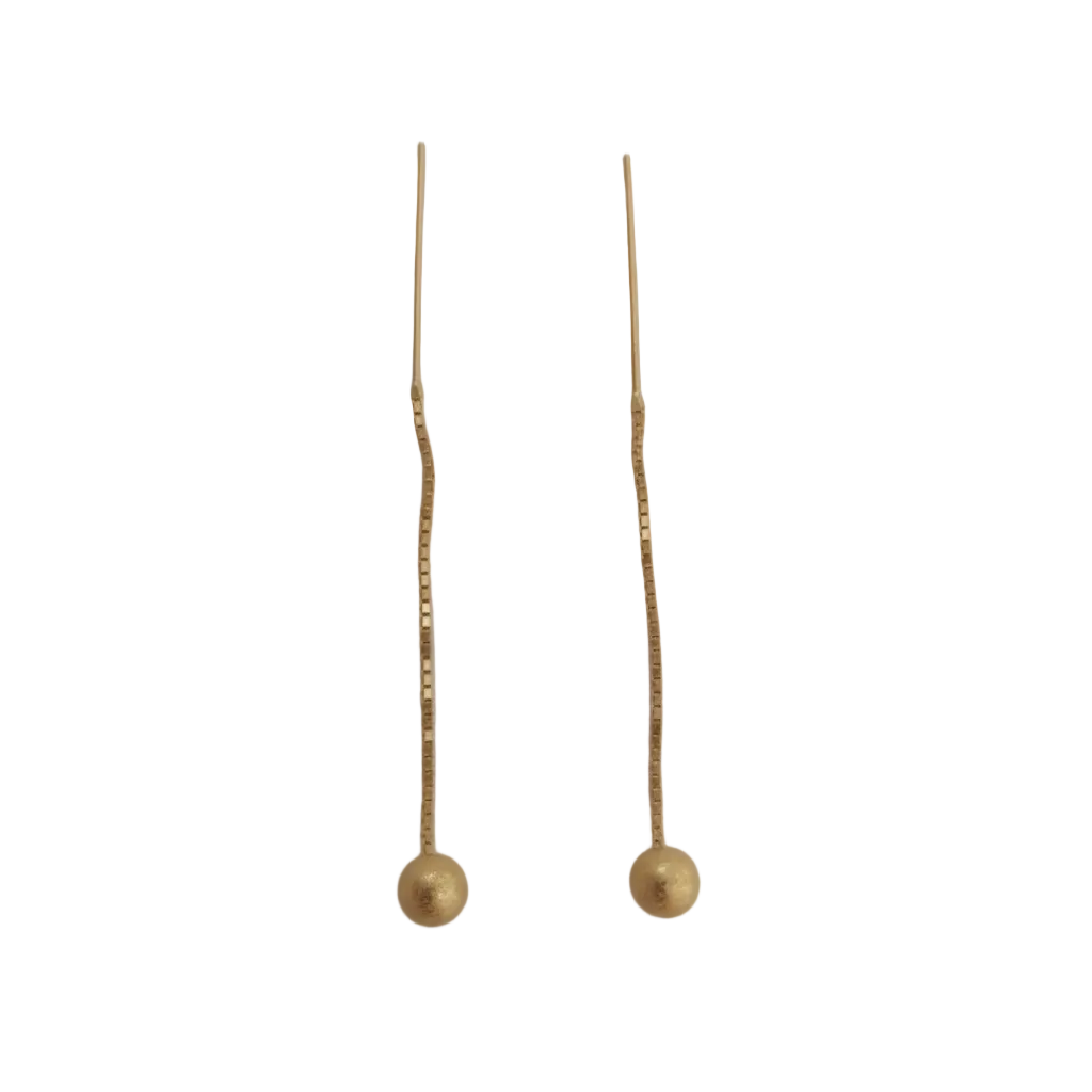 18k Gold Ball Tictac Earrings