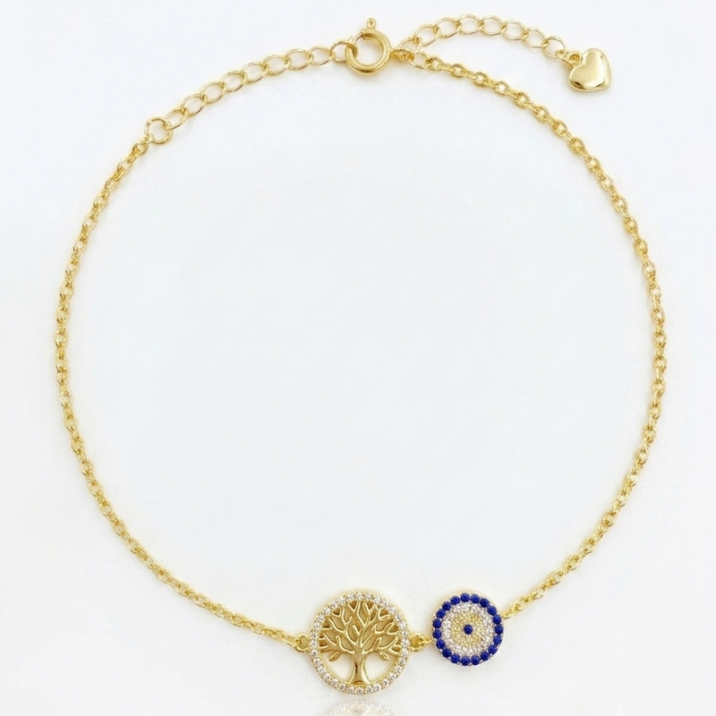 925 Silver Dia Tree of Life Bracelet - 925 Silver Bracelet - Embellish Gold Jewelry & Diamond