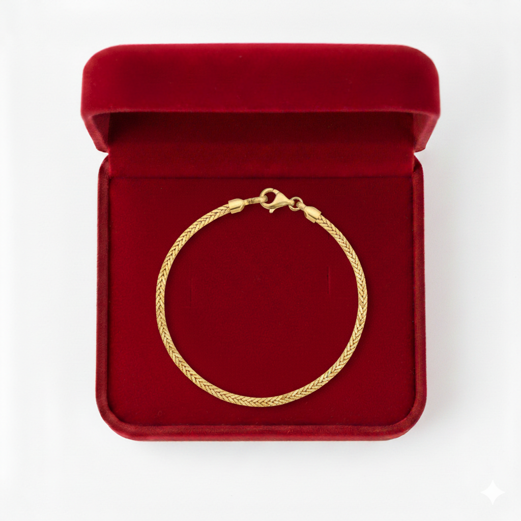 18k Gold Knot Wheat Bracelet - ad collection - Embellish Gold Jewelry & Diamond